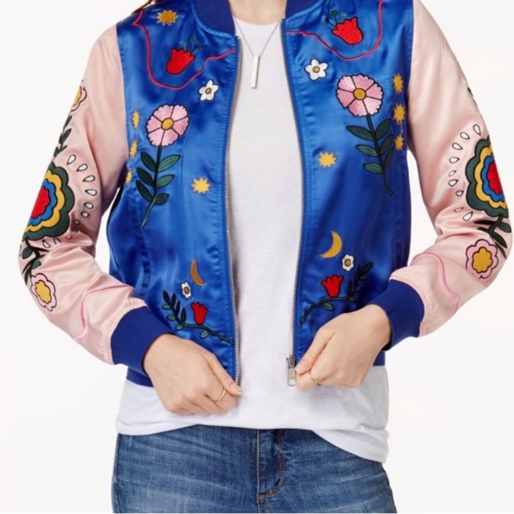 Limited Edition ban.do Embroidered Souvenir Bomber Jacket